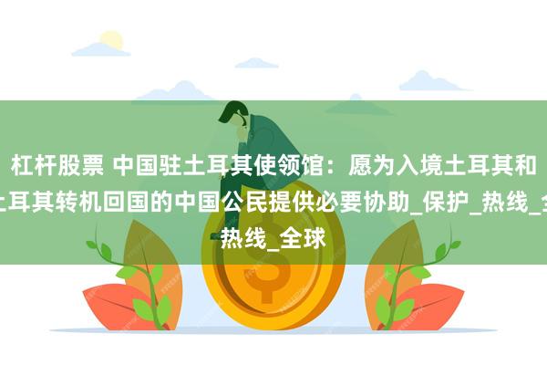 杠杆股票 中国驻土耳其使领馆：愿为入境土耳其和经土耳其转机回国的中国公民提供必要协助_保护_热线_全球