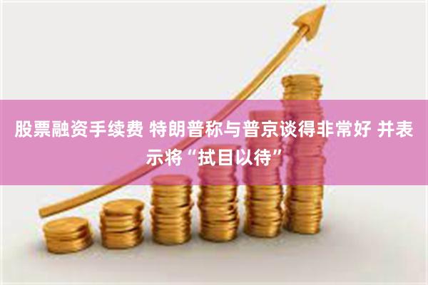 股票融资手续费 特朗普称与普京谈得非常好 并表示将“拭目以待”
