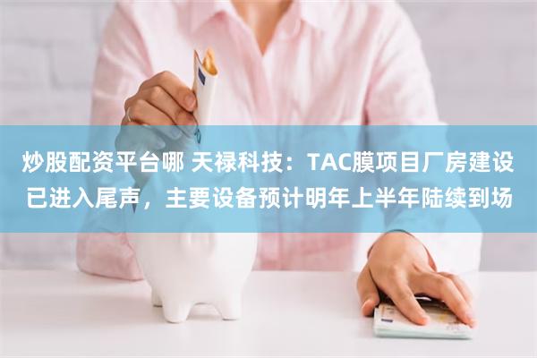 炒股配资平台哪 天禄科技：TAC膜项目厂房建设已进入尾声，主